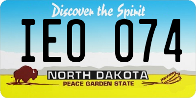 ND license plate IEO074