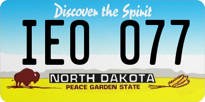 ND license plate IEO077