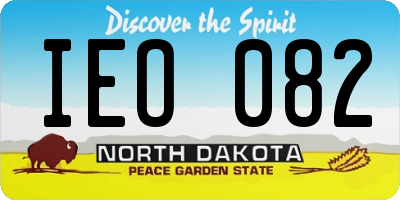 ND license plate IEO082