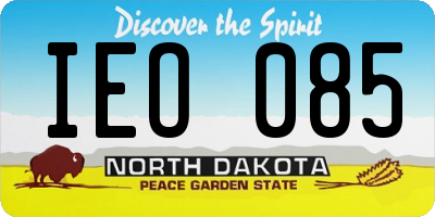 ND license plate IEO085