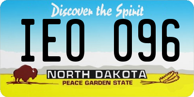 ND license plate IEO096