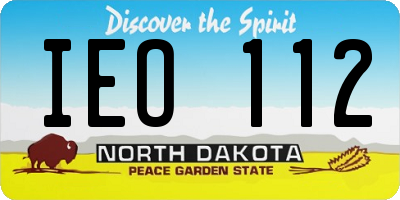 ND license plate IEO112