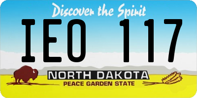 ND license plate IEO117