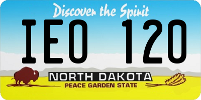 ND license plate IEO120