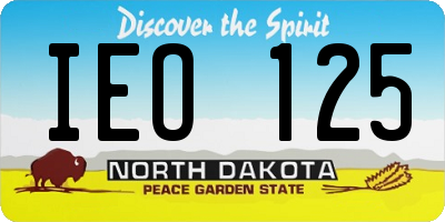 ND license plate IEO125