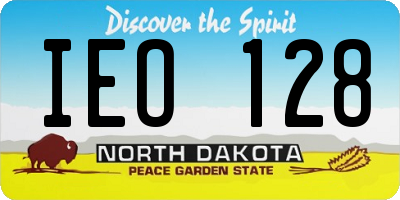 ND license plate IEO128