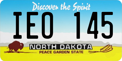 ND license plate IEO145