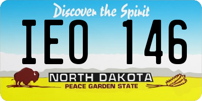 ND license plate IEO146