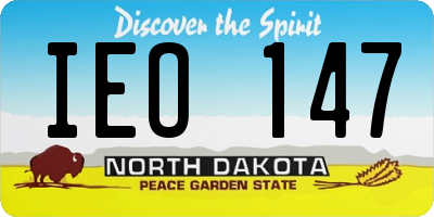 ND license plate IEO147