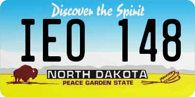 ND license plate IEO148