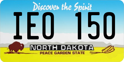 ND license plate IEO150