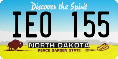 ND license plate IEO155