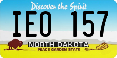 ND license plate IEO157