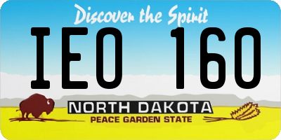 ND license plate IEO160
