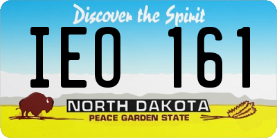ND license plate IEO161