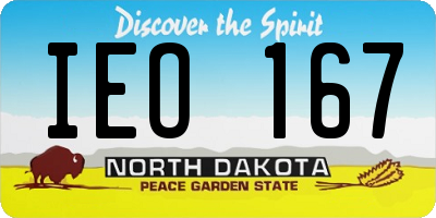ND license plate IEO167