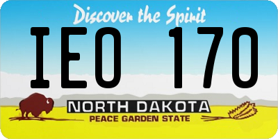 ND license plate IEO170