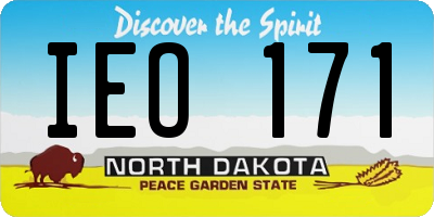 ND license plate IEO171