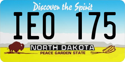 ND license plate IEO175