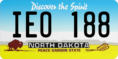ND license plate IEO188
