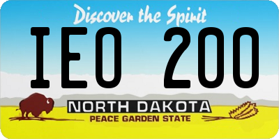 ND license plate IEO200