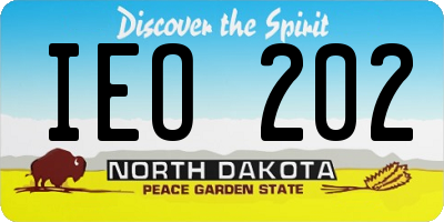 ND license plate IEO202