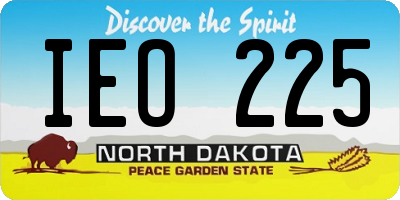 ND license plate IEO225