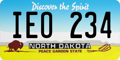 ND license plate IEO234