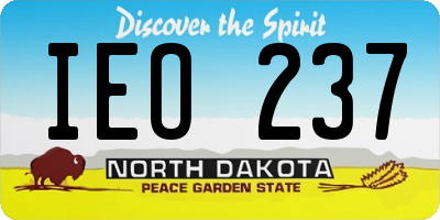 ND license plate IEO237