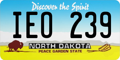 ND license plate IEO239