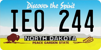 ND license plate IEO244
