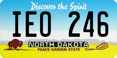 ND license plate IEO246