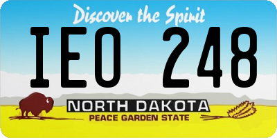 ND license plate IEO248