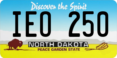 ND license plate IEO250