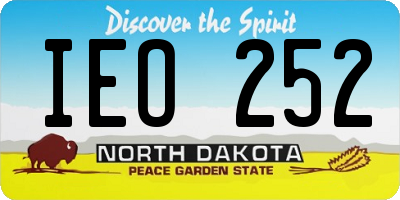 ND license plate IEO252