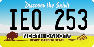 ND license plate IEO253