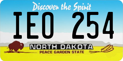 ND license plate IEO254