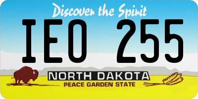 ND license plate IEO255