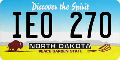 ND license plate IEO270