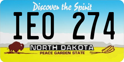 ND license plate IEO274