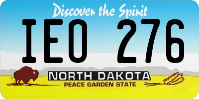 ND license plate IEO276