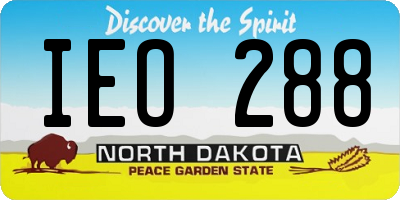 ND license plate IEO288