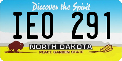ND license plate IEO291