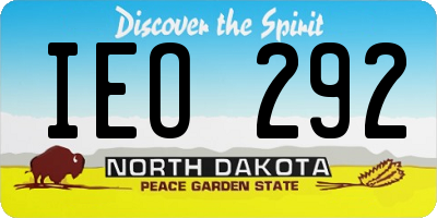 ND license plate IEO292