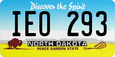 ND license plate IEO293