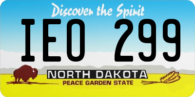 ND license plate IEO299