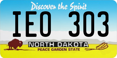 ND license plate IEO303