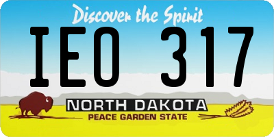ND license plate IEO317