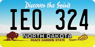 ND license plate IEO324