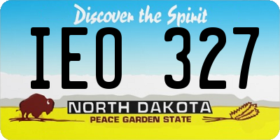 ND license plate IEO327